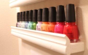 rangement astucieux pour vernis à ongles